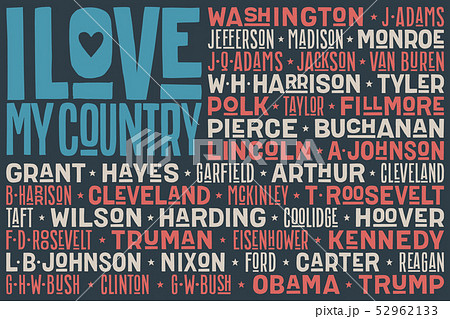 Flag USA. Poster of United States of America flag 52962133