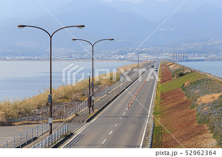 長崎_諫早湾干拓堤防道路 52962364