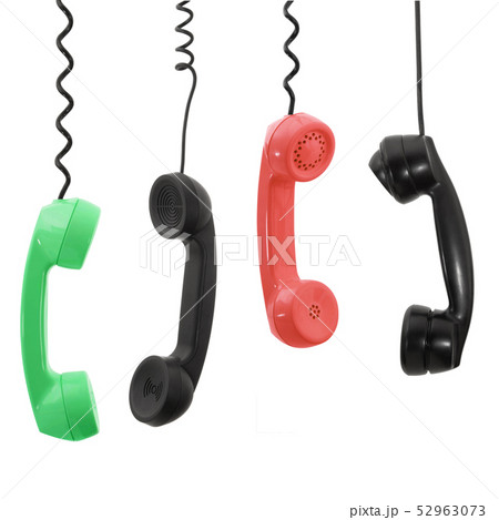 handset of phone on white background 52963073
