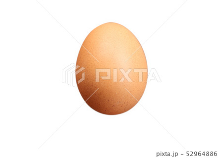 Single brown chicken egg isolated on white 52964886