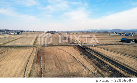 空撮　北海道　学園都市線の駅　南下徳富 52966097