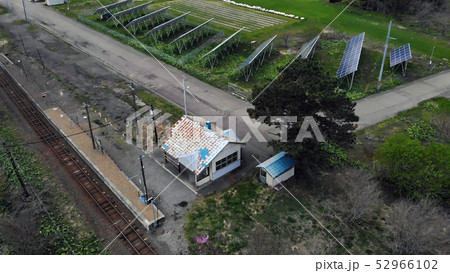 空撮　北海道　学園都市線の駅　晩生内 52966102