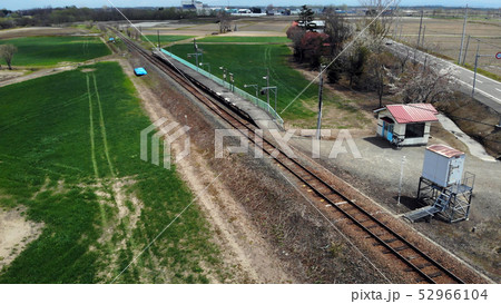 空撮　北海道　学園都市線の駅　知来乙 52966104