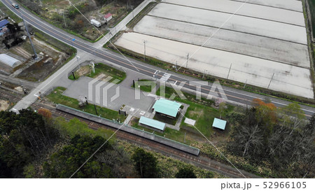 空撮　北海道　学園都市線の駅　月ヶ岡 52966105