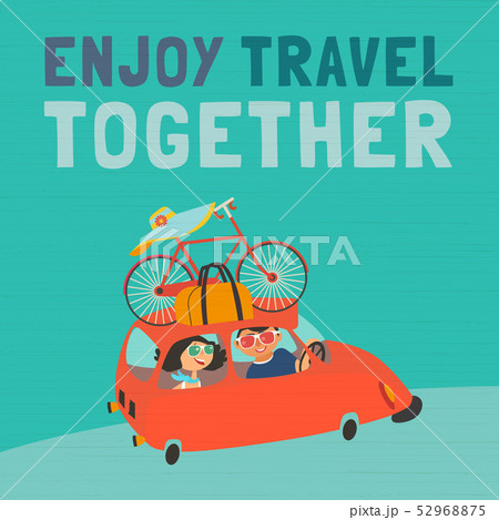 Family together travelling by car Family together travelling by car 52968875