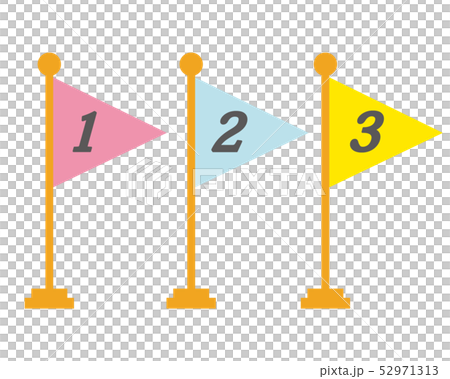 Flag Triangle Flag Raised Flag Triangle Flag Stock Illustration