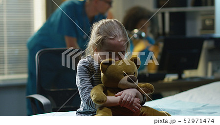 Sad girl in hospital 52971474