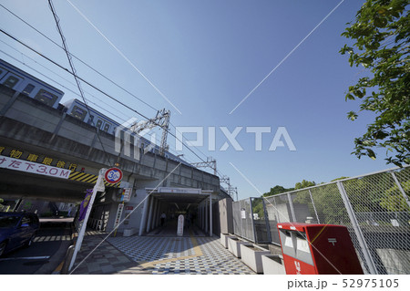 日本の東京都市景観　多摩川駅などを望む 52975105