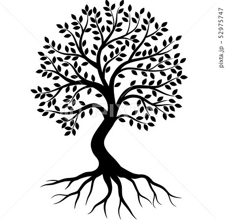 Tree Silhouette On White Backgroundのイラスト素材 Tree Silhouette On White Backgroundのイラスト素材