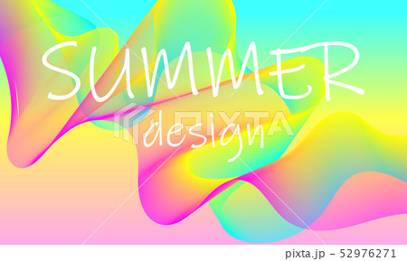 Summer background abstract. Flow shapes design. 52976271