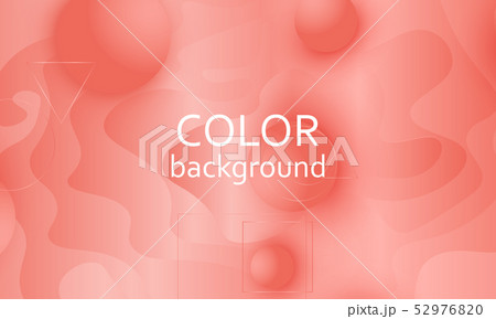 Coral color background. Fluid shapes pattern. Coral color background. Fluid shapes pattern. 52976820