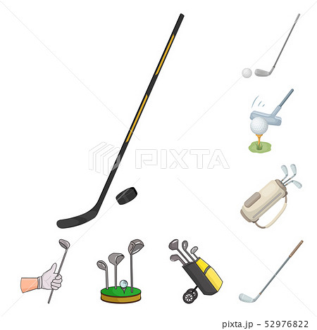 Vector illustration of stick and field symbol. Collection of stick and club stock vector Vector illustration of stick and field symbol. Collection of stick and club stock vector 52976822