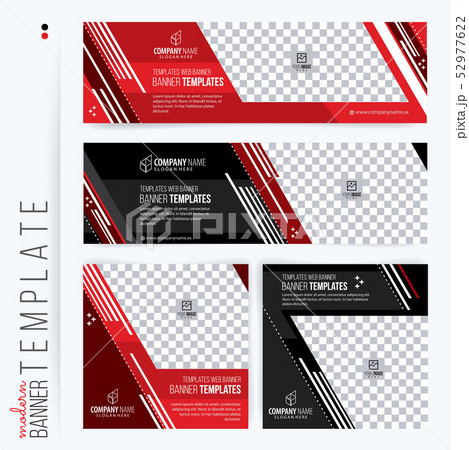 Red and Black Web banners templates Red and Black Web banners templates 52977622