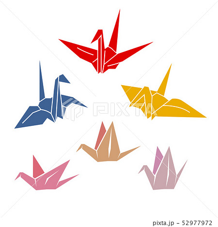 折り紙の鶴のベクターのイラスト素材 52977972 Pixta