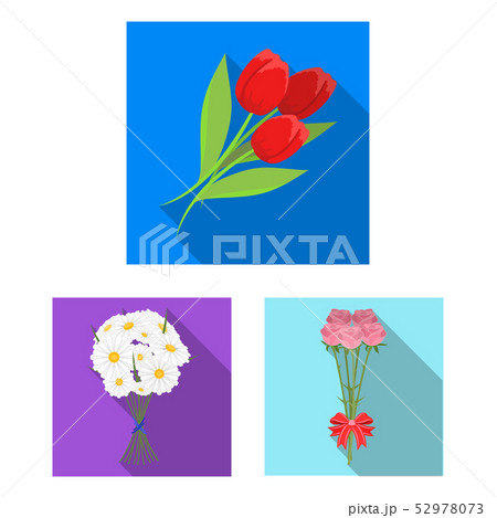 Vector design of spring and wreath logo. Collection of spring and blossom stock symbol for web. 52978073
