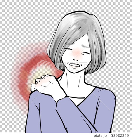 Senior woman shoulder pain 52982249