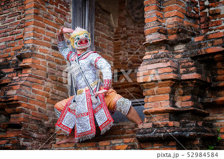 Art culture Thailand Dancing in masked khon in Art culture Thailand Dancing in masked khon in 52984584