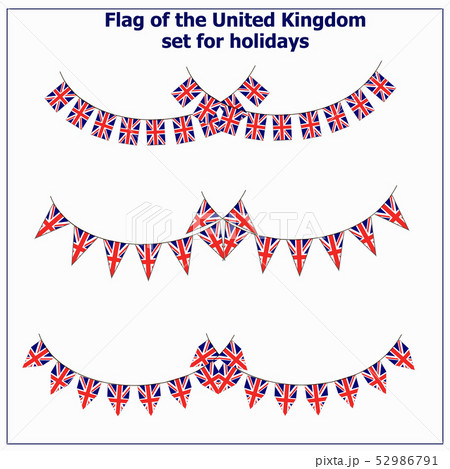 Set with flags United Kingdom. Set with flags United Kingdom. 52986791
