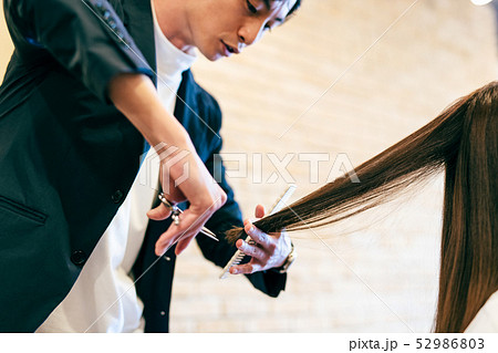 美容師 ヘアカット ヘアサロンの写真素材 美容師 ヘアカット ヘアサロンの写真素材