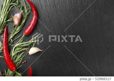 hot red pepper on black background 52988317