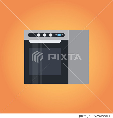 electric kitchen stove icon home appliances concept flat 52989964
