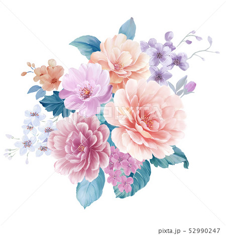 水彩画 アート 花の絵 ピンクの牡丹の水彩画、花の壁アート、牡丹のつぼみの壁アート