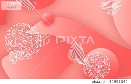 Coral color abstract background. Vector. 52991042