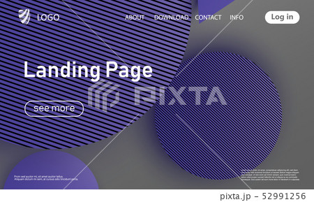 Website landing page. Material design. 52991256