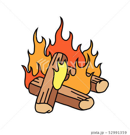 Fire camp vector illustration. illustration of bon Fire camp vector illustration. illustration of bon 52991359