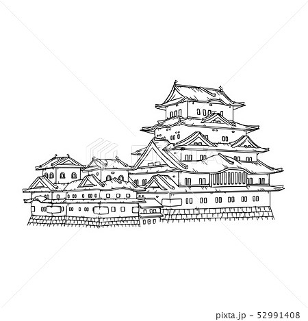 Himeji Castle Japan illustration. Himeji Castle Japan illustration. 52991408