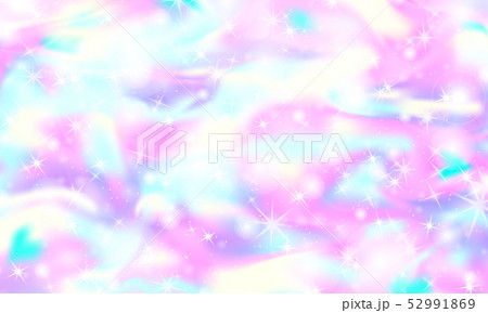 Unicorn rainbow background. Holographic sky 52991869