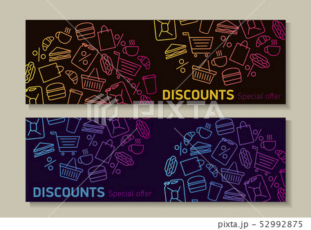 flayer template for shop, discounts with icons 52992875