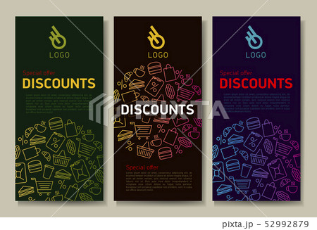 gas station store leaflet concept with logo and linear pattern gas station store leaflet concept with logo and linear pattern 52992879