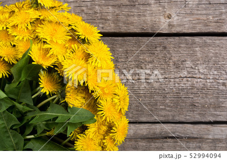 Basket with yellow dandelion flower Basket with yellow dandelion flower 52994094