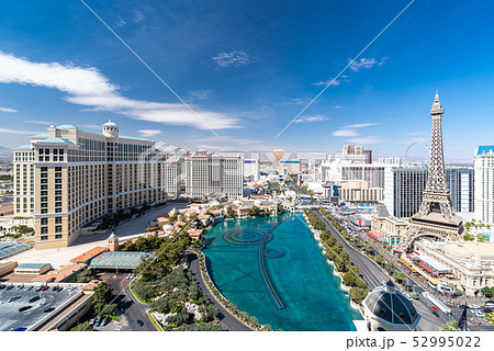 Las Vegas strip Aerial view Las Vegas strip Aerial view 52995022