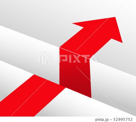 red arrow and obstacle bypass 52995752