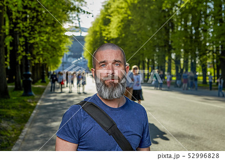 Portrait of 43 years old serious man. Portrait of 43 years old serious man. 52996828
