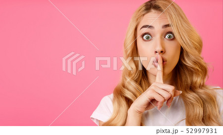 Shhh! Mysterious Woman Asking To Keep Silence Shhh! Mysterious Woman Asking To Keep Silence 52997931
