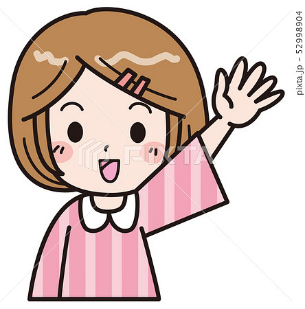 女の子 挙手 女の子 挙手 52998904