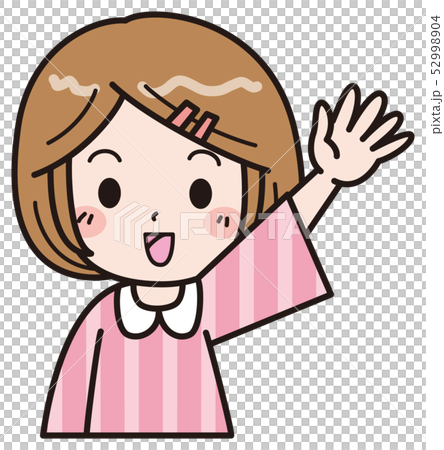 女の子 挙手 女の子 挙手 52998904