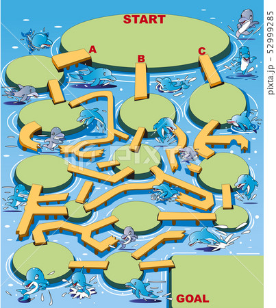 迷路 イルカランドのイラスト素材
