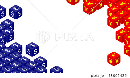 3D isometric Dice with currency symbol of America 53005426