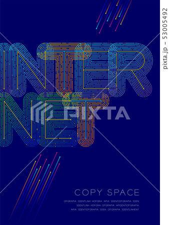 Internet big text dot and dash line pattern layer 53005492