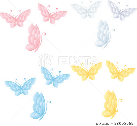 和風 蝶々 胡蝶 のイラスト素材 53005669 Pixta