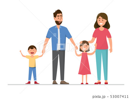 Happy family. Father, mother, baby, son and Happy family. Father, mother, baby, son and 53007411
