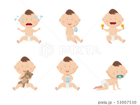 cute baby boy in various character such as cute baby boy in various character such as 53007530