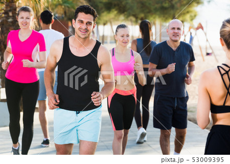 Active people during running training Active people during running training 53009395