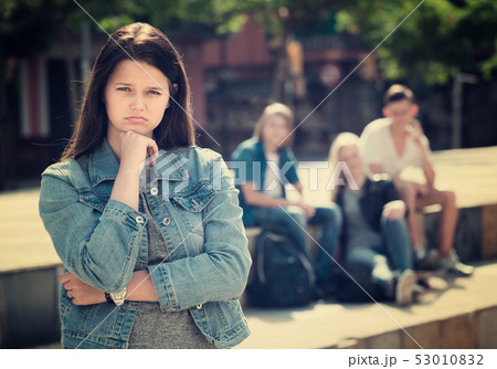 Teenager girl outcast . Teenager girl outcast . 53010832