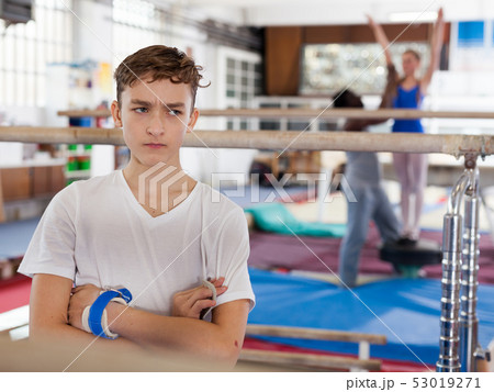 Portrait of sad teenage athlete 53019271
