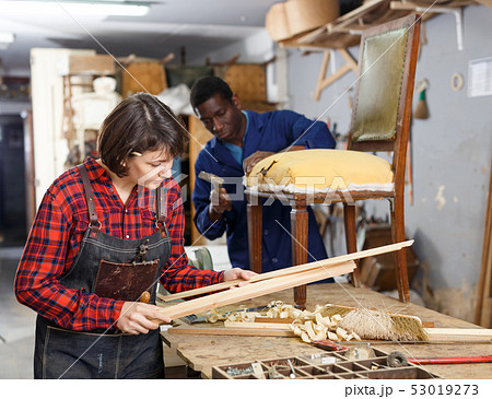 Restoration wooden chair in studio Restoration wooden chair in studio 53019273